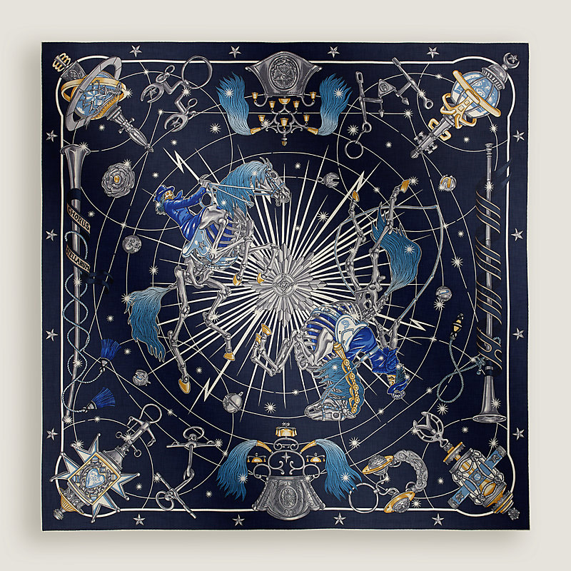 新品未使用　エルメス　カシシル140　コーラスステラルム カレジェアン カシミアシルク 《コーラス・ステラルム